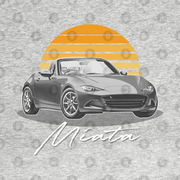 Retro Mazda Miata Graphic Design by DankFutura